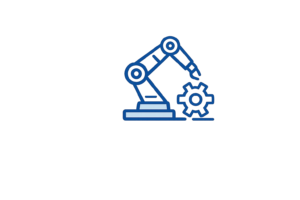 Home 29 Ícone de execução e implantação (braço robótico e engrenagem)