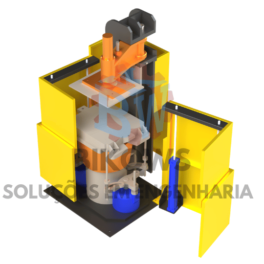 Home 14 projeto de engenharia e automação de prensa industrial com proteção de segurança