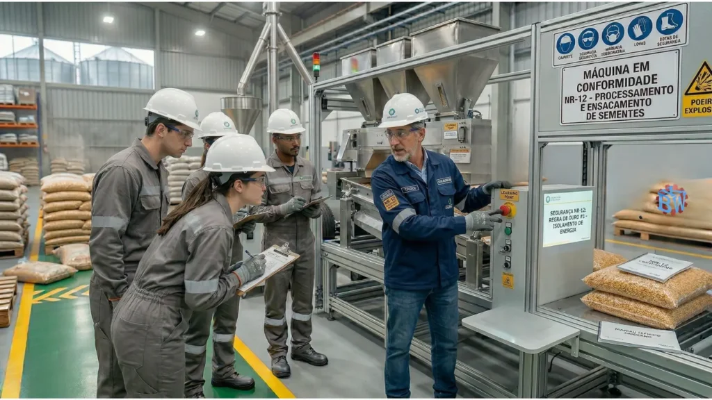 Capacitação de operadores em ambiente industrial com foco em segurança de máquinas e adequação à NR-12